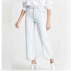 DL1961 Hepburn High Rise Wide Leg Jeans Palermo Light Wash
